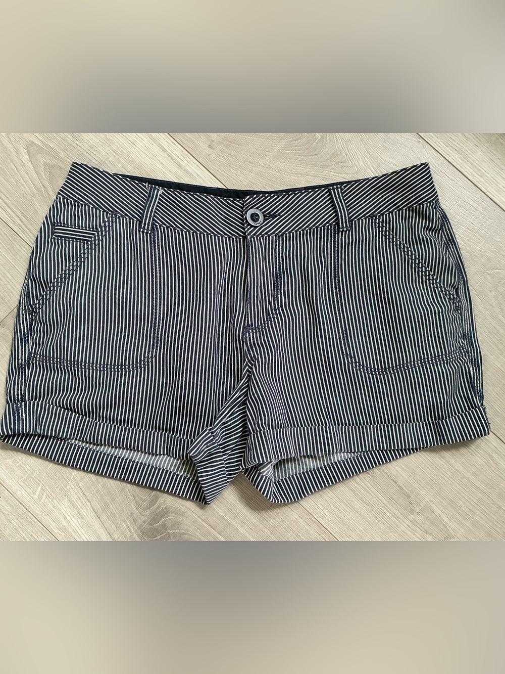 Kismet Navy and White Striped Shorts
